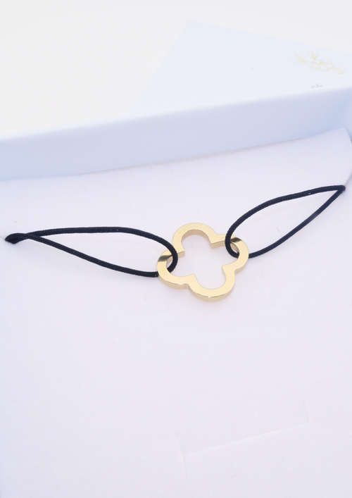 Collier Chance Dorée trèfle en plaqué or, bijou symbolique féminin.