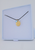 Collier plaqué or Charme Viking avec rune nordique gravée, bijou symbolique